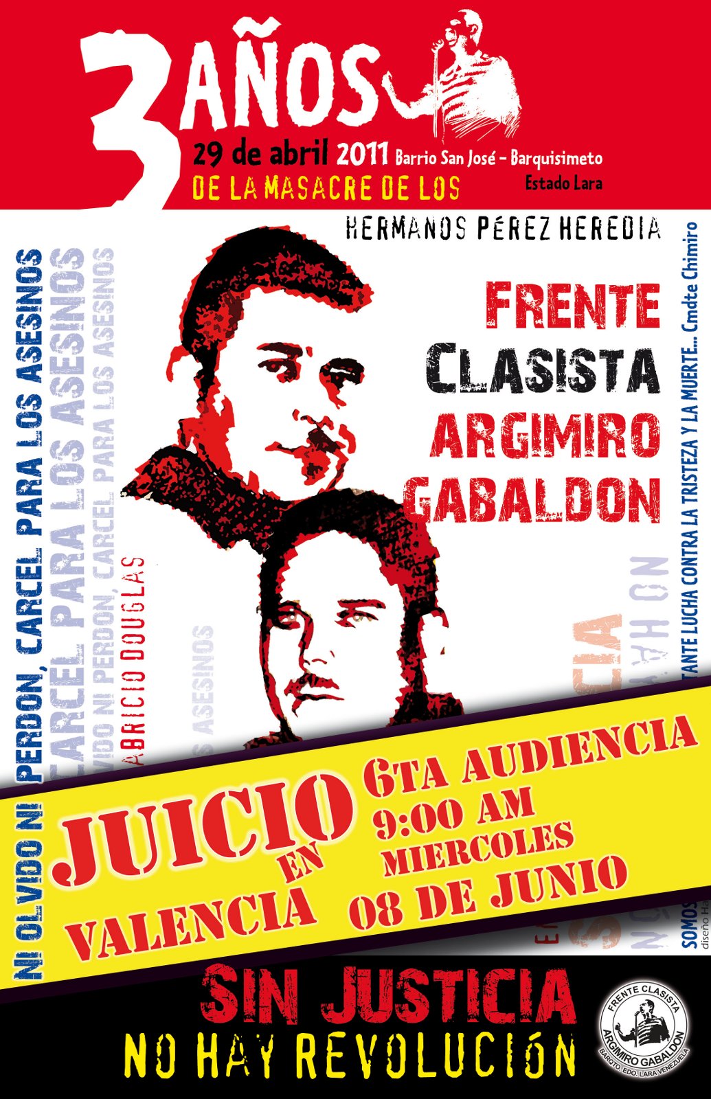 Del asesinato de dos muchachos, nace el Frente Clasista Argimiro Gabaldón