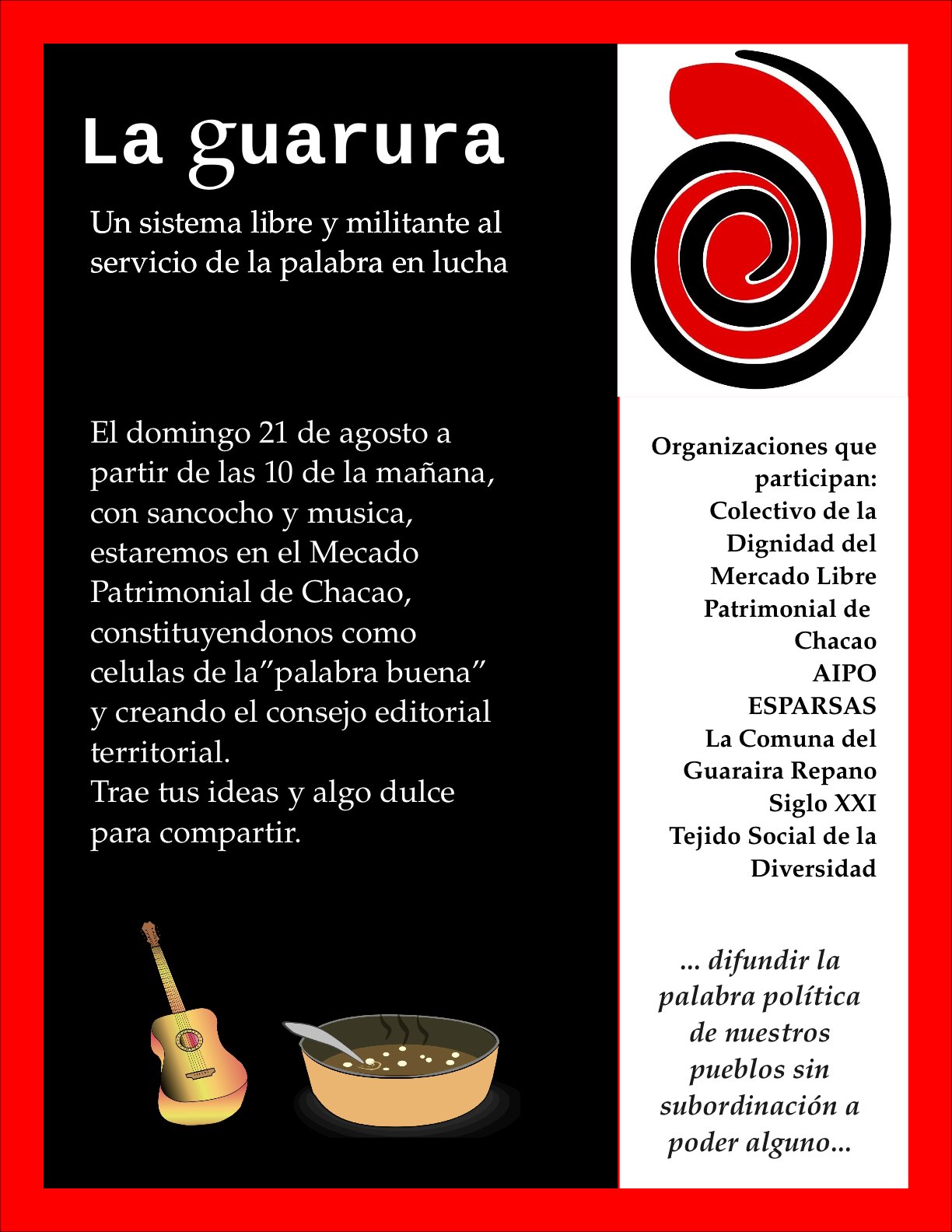 Comienzan a formarse las Aana de Caracas (21 de agosto, Mercado de Chacao)