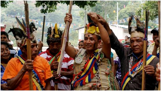 Juramentado en Kamarachón (antes Toromo) Jesús Peñaranda Cacique Mayor