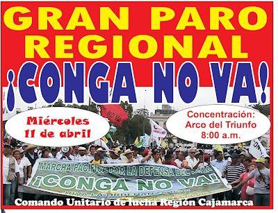 Perú: A la opinión pública – Conga NO VA