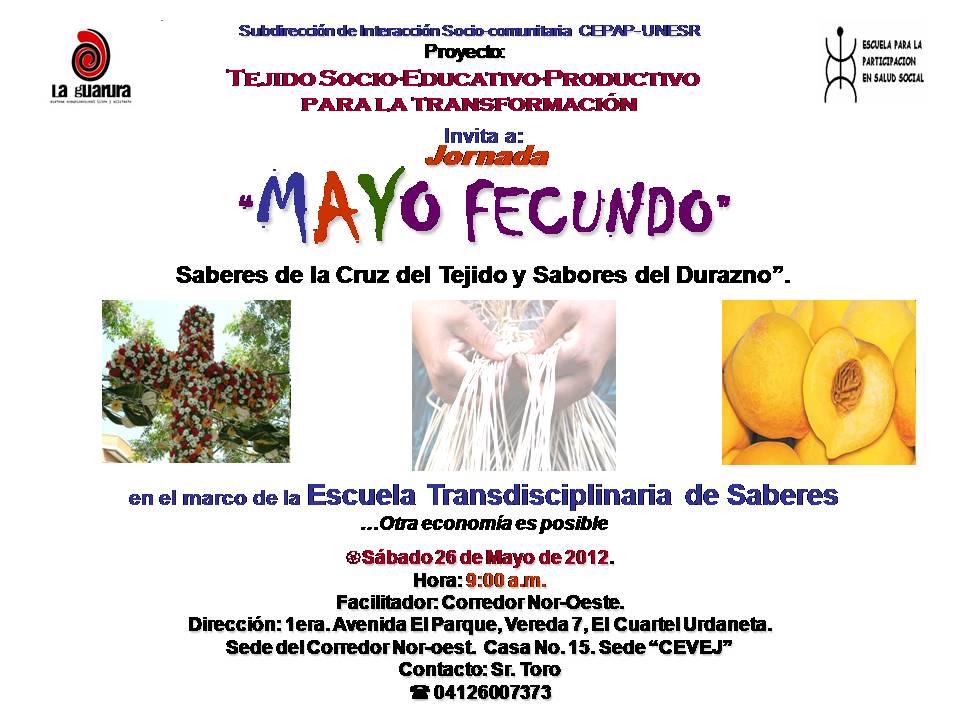Escuela Transdisciplinaria de Saberes: Jornada «Mayo Fecundo»