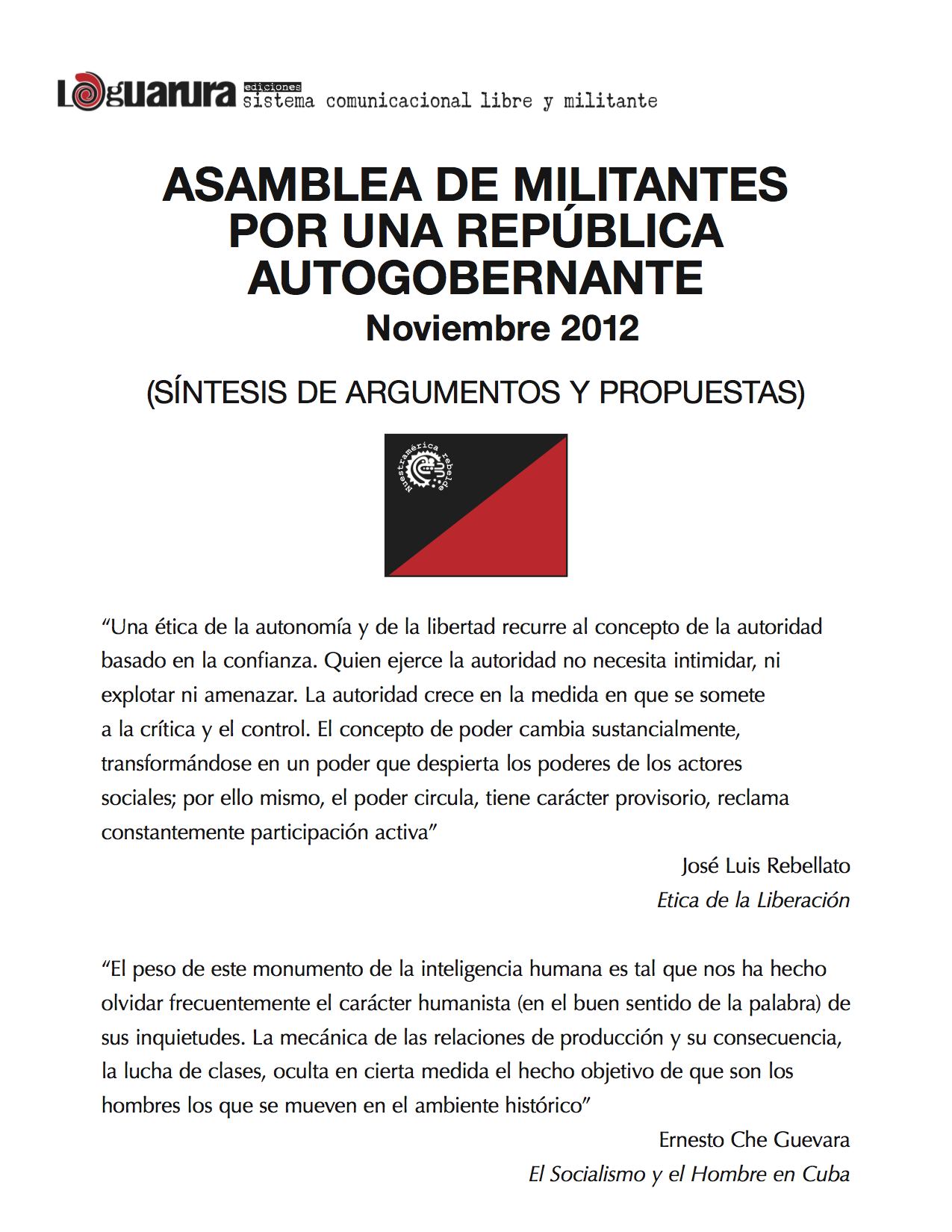 Asamblea de Militantes: Manifiesto por una República Autogobernante