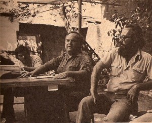 Clemente Scotto a la izquierda de Alfredo Maneiro.