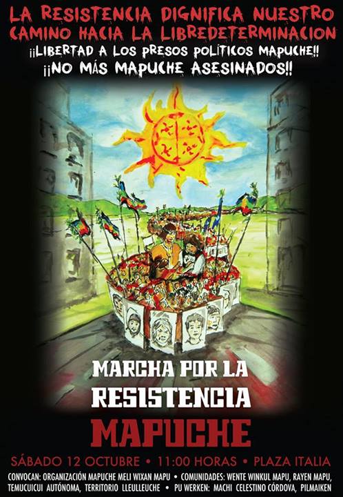 [Chile]: Convocatoria Marcha por la Resistencia Mapuche