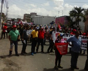 Marcha obrera en Barquisimeto