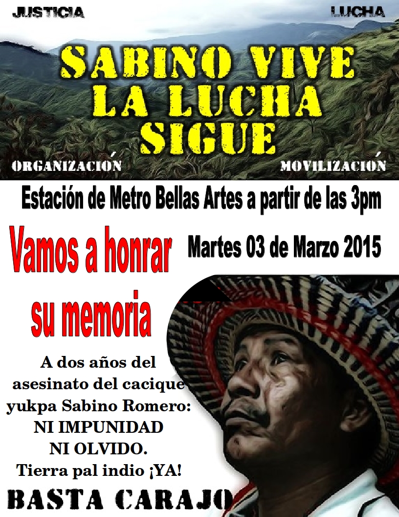 Sin desmayar, Justicia para Sabino y su Pueblo