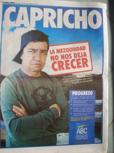 Figura 5. Propaganda pagada por la ABC de pagina entera, devirtuando la posicion de Rurrenabaque.