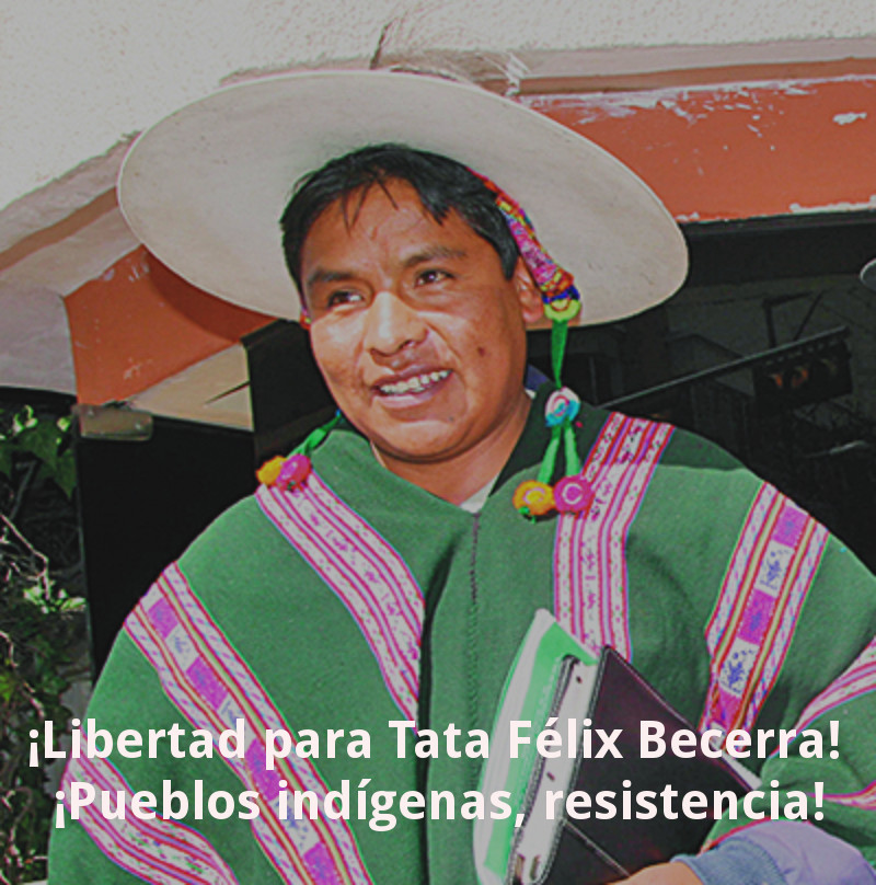 Bolivia: Tata Félix preso político por ser indígena y trabajar como campesino