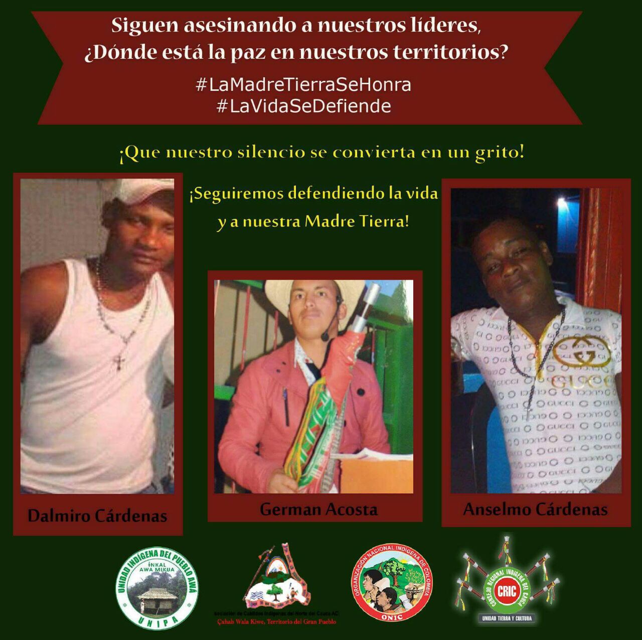 ONIC: Los Hijos de la Madre Tierra seguiremos defendiendo la Vida por encima de la muerte