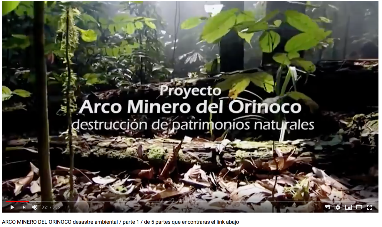 Documental El Arco Minero del Orinoco, desastre ambiental. (video)